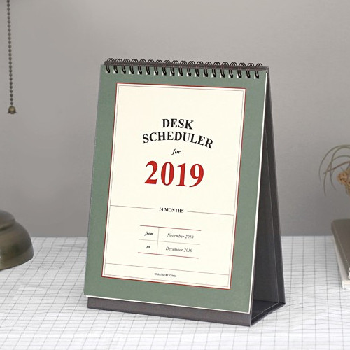 2019 Simple desk scheduler calendar