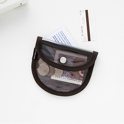 Livework Coi clear PVC snap button card case wallet