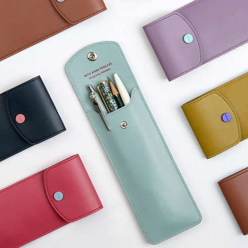Monopoly Snap button pen case with elastic band holder ver.3
