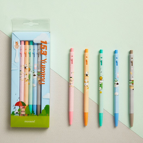 MONAMI 153 yummy knock retractable ballpoint pen set