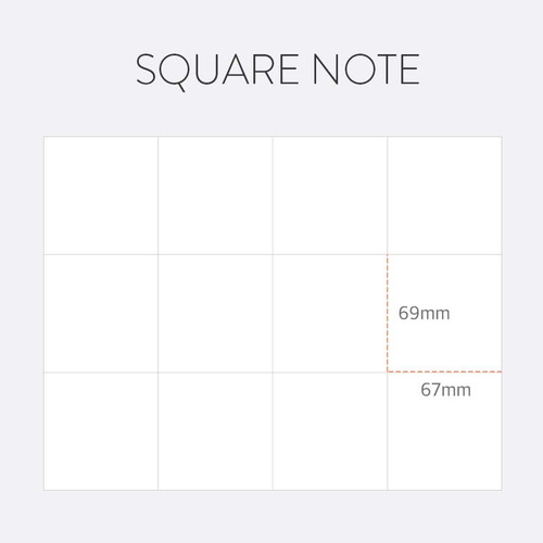 The section note layout, offering structured space for focused ideas and projects.
