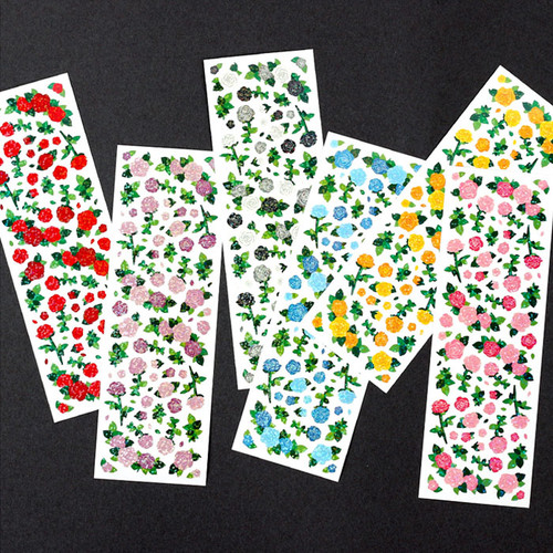 Wanna This Forest's rose paper glitter sticker