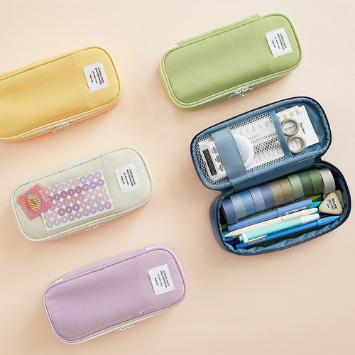 Table Talk Archive Double Zippers Pencil Case