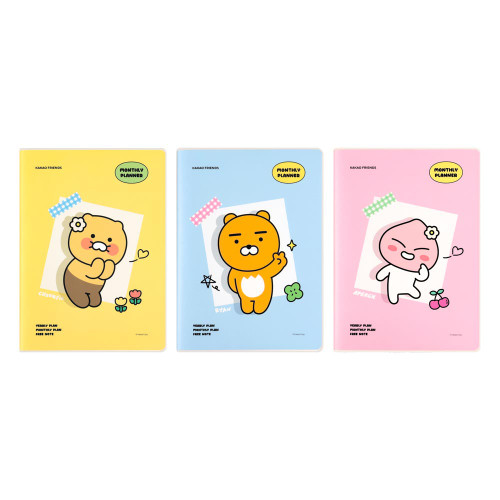 Kakao Friends Say Cheese A5 Dateless Monthly Planner