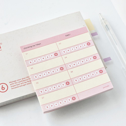 Jam studio Checking My 7days Weekly Checklist Notepad