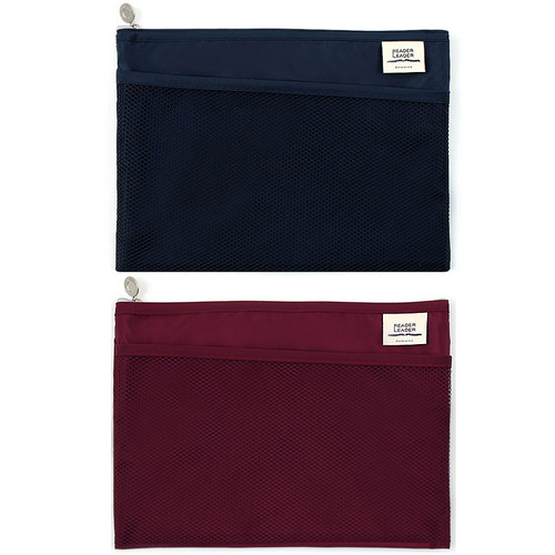 Reader leader mesh pocket file pouch