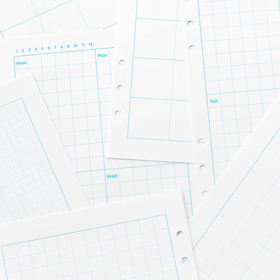 2NUL Editor pick 6-ring grid note paper refill