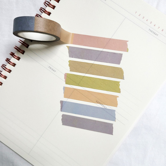 Basic Color Pattern Paper Masking Tape