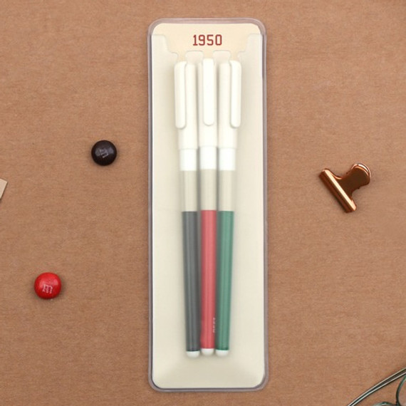 Bookfriends 1950 Retro color 0.38mm gel pen set