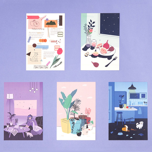 Ardium Memory of twelve months postcard set