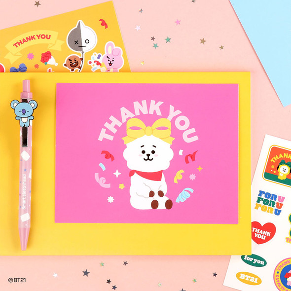 BT21 Thank you card and envelope set