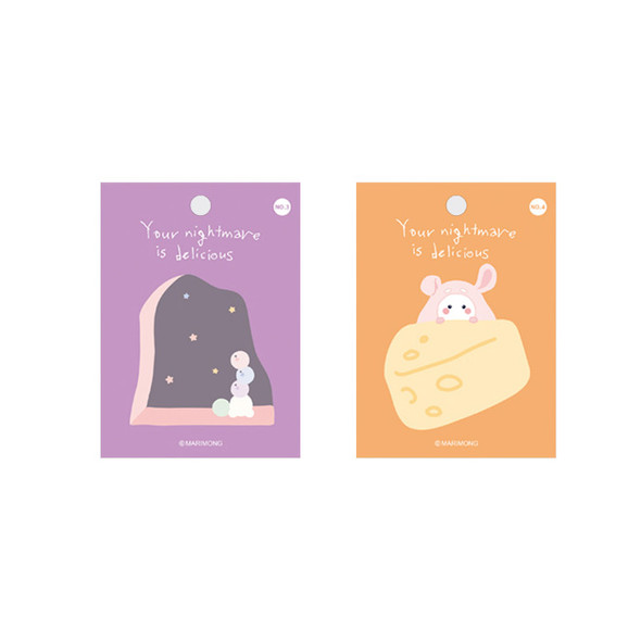 Flying Whales Marimong bookmark sticky notepad B set