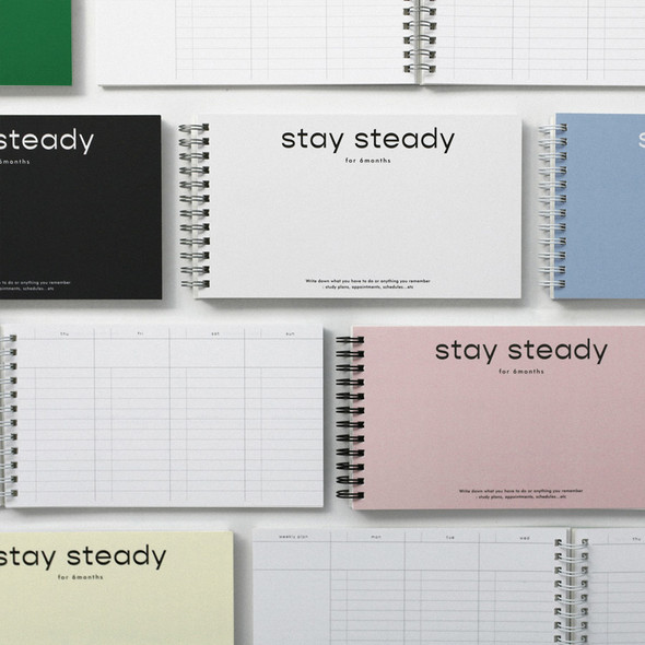 Stay Steady 6 Months Dateless Weekly Study Planner