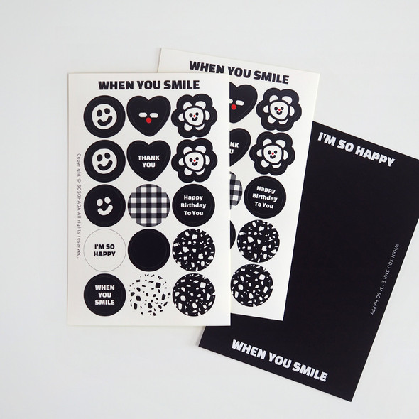When You Smile Circle Stickers