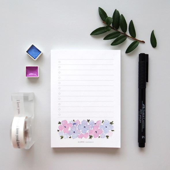 Light Purple Flower Checklist To Do List Notepad