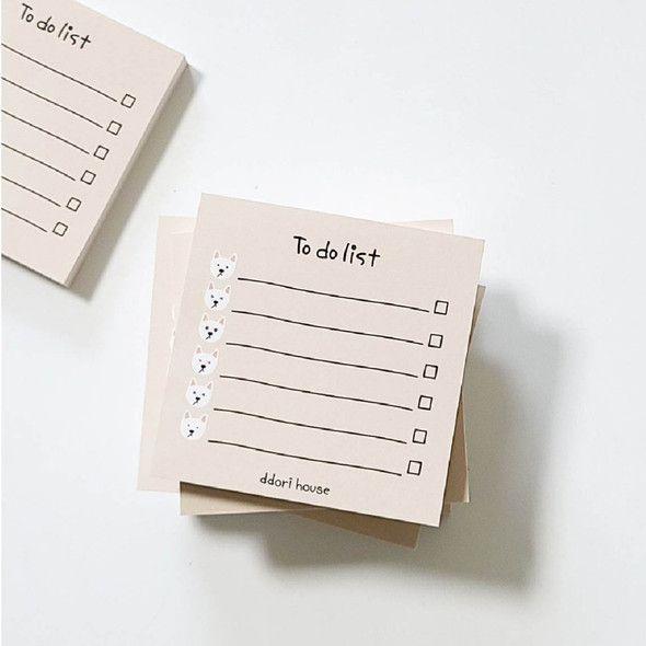 Ddori House To Do List Checklist Notepad 50 sheets