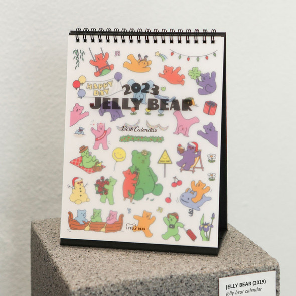 2023 Jelly bear Monthly Standing Flip Desk Calendar