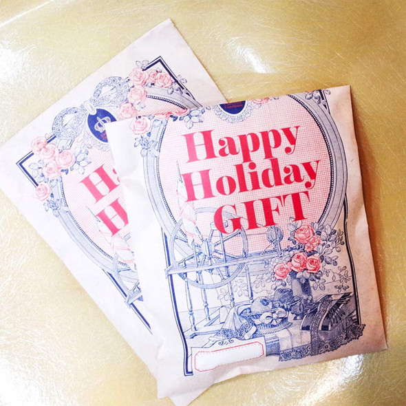 Happy Holiday Gift Envelope Paper Bag Set