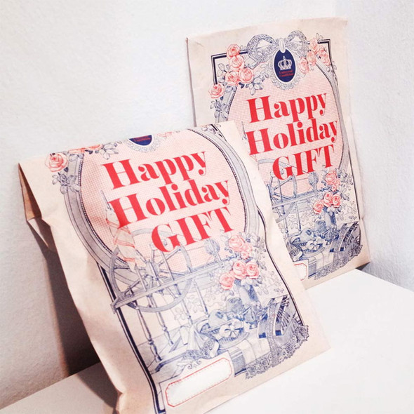 Happy Holiday Gift Envelope Paper Bag Set
