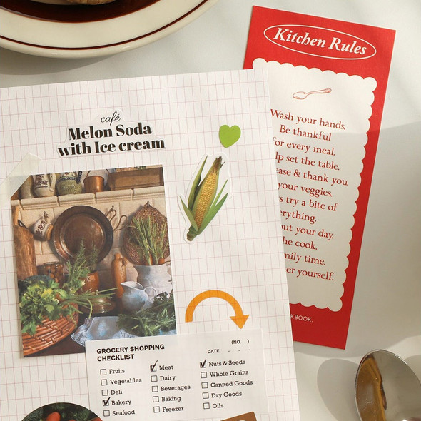 bookmark - PAPERIAN 45 Recipes Homemade Kitchen Cookbook