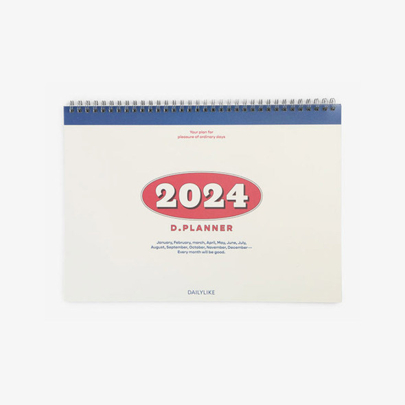 2024 D Planner A4 Wirebound Dated Monthly Planner