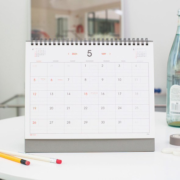 2024 Note Monthly Standing Flip Desk Calendar