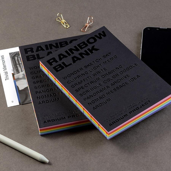 Ardium Rainbow Blank Hardcover Plain Notebook 