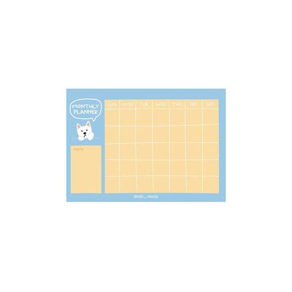 Ddori House Peek A5 Monthly Planner Notepad