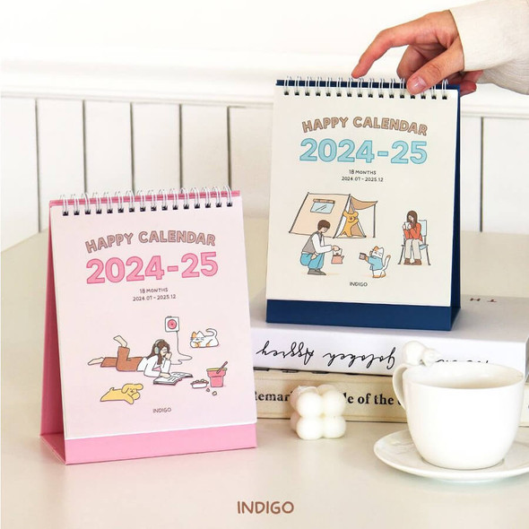 Indigo 2024-25 Happy 18 Months Stnading Desk Calendar