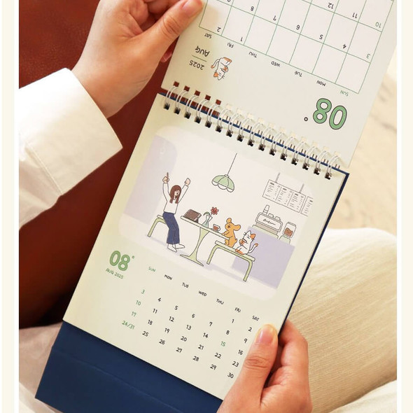 Indigo 2024-25 Happy 18 Months Stnading Desk Calendar
