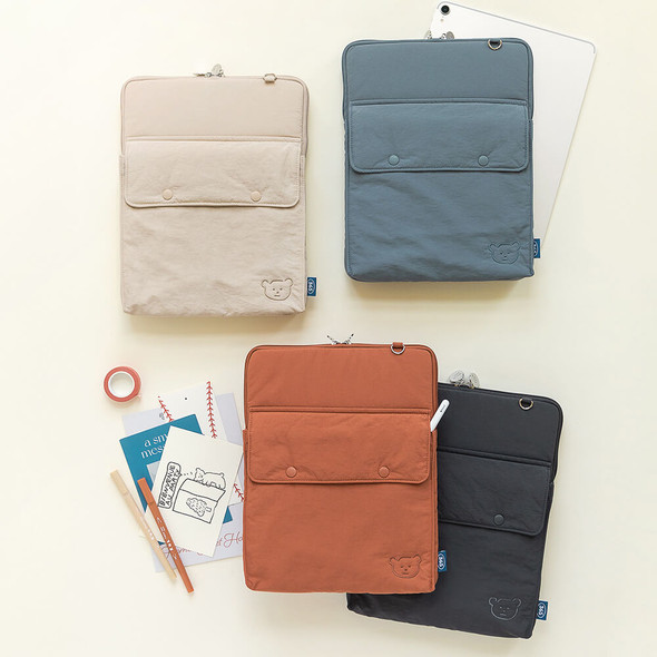 Romane 365 Bear Pocket 11 inch Zipper Tablet Case