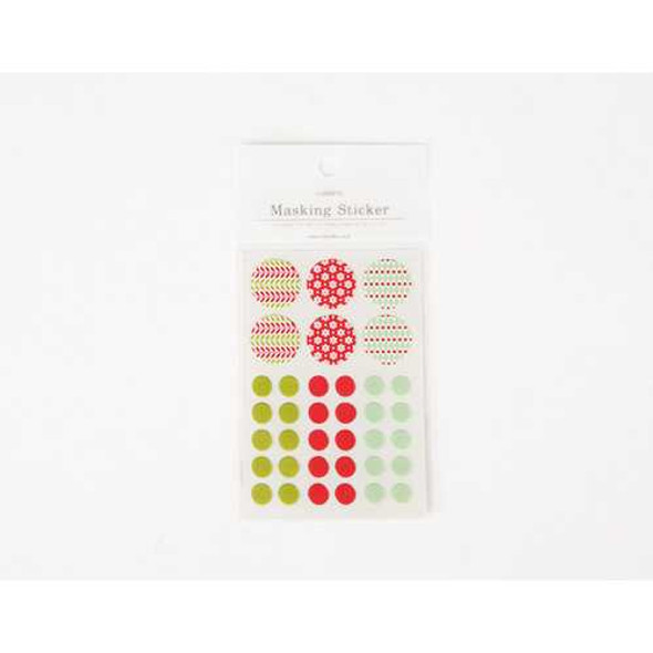 Dailylike Circle patterns paper Masking sticker set - Daily christmas