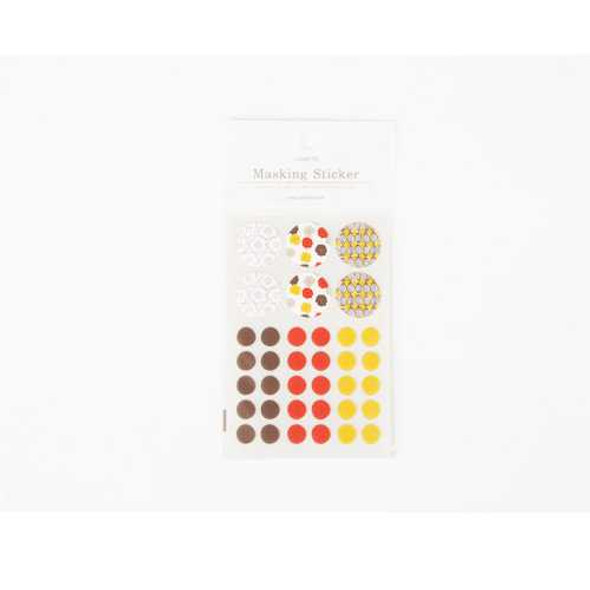 Dailylike Circle patterns paper Masking sticker set - Blossom