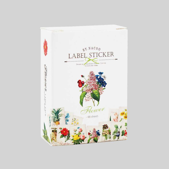 Nacoo Flower romantic vintage label sticker set