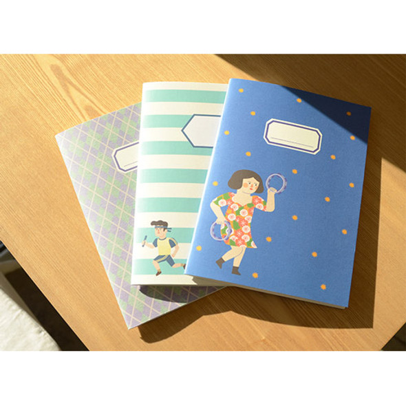 Du dum cute illustration liined notebook