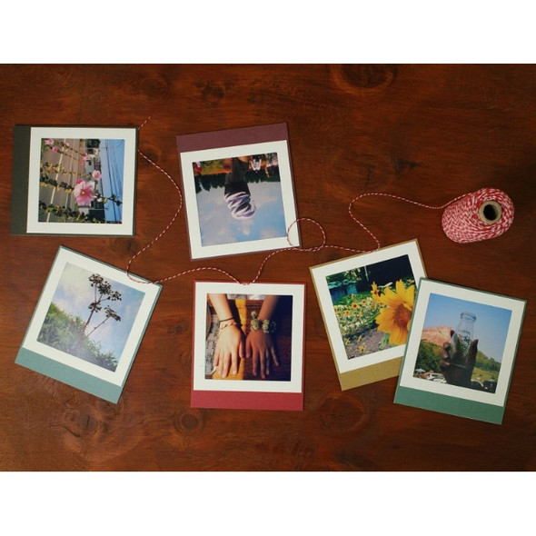 Color standing paper photo frame set