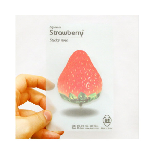 Strawberry sticky memo notes 20 sheets