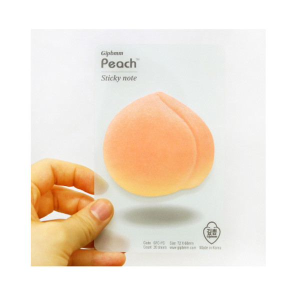 Peach sticky memo notes 20 sheets