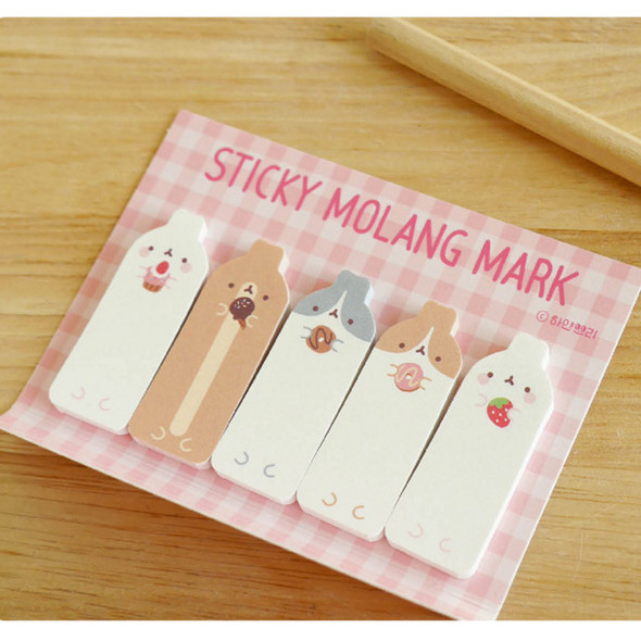 Molang sticky memo notes bookmark