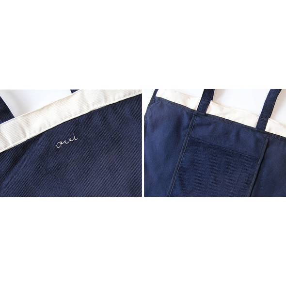 Detail of Around'D corduroy line shoulder bag tote 