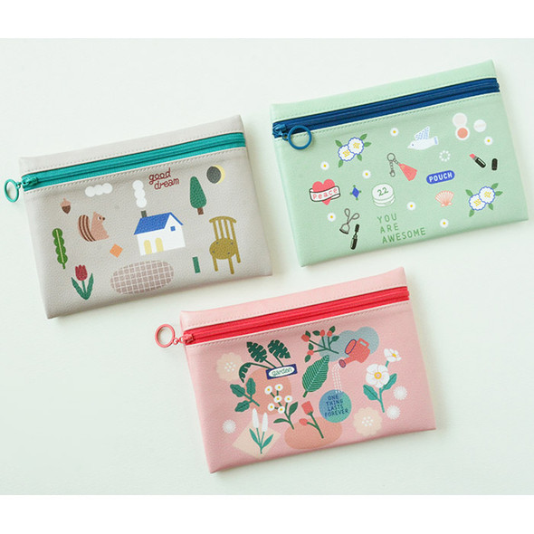 Du dum joyful illustration zipper pouch