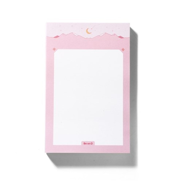 After The Rain Star and moon pink mountain memo notepad