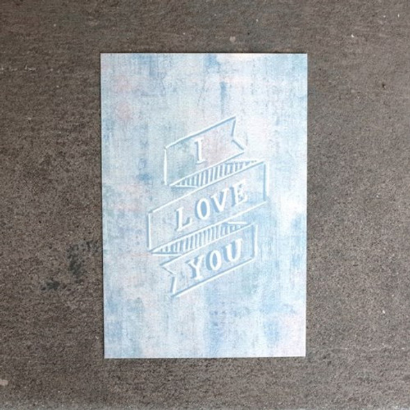 I love you message postcard