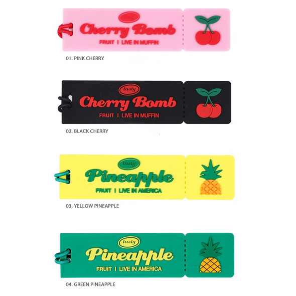 Option - Tasty fruits ticket travel luggage name tag