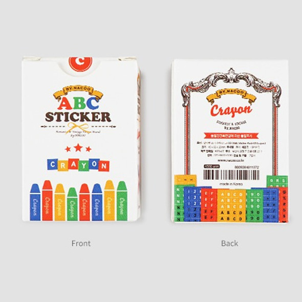 NACOO ABC alphabet crayon sticker set