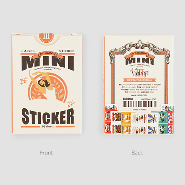 NACOO Vintage 3 small label sticker set