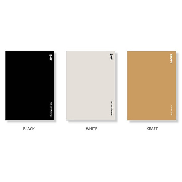 Color - Ardium B+W kraft hardcover lined notebook