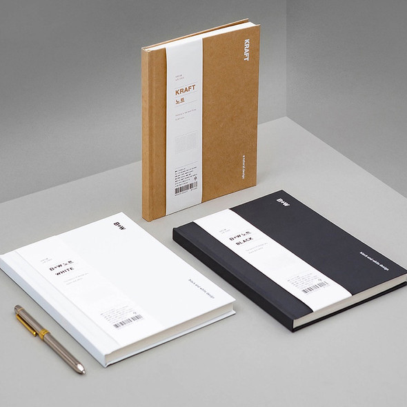 Ardium B+W kraft hardcover lined notebook