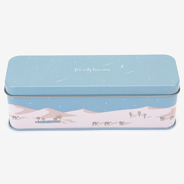 Dailylike Desert metal storage rectangular tin case box 