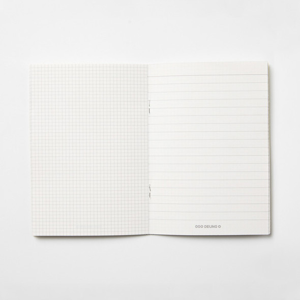 Note pages - DESIGN IVY Ggo deung o flower small grid and lined notebook